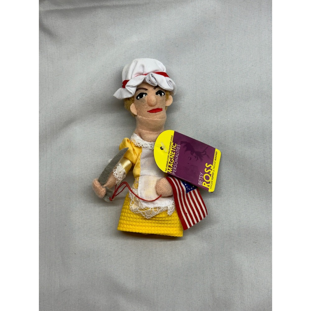 Unemployed‎ Philosophers Guild Finger Puppet Betsy Ross OS Yellow New Magnet Toy